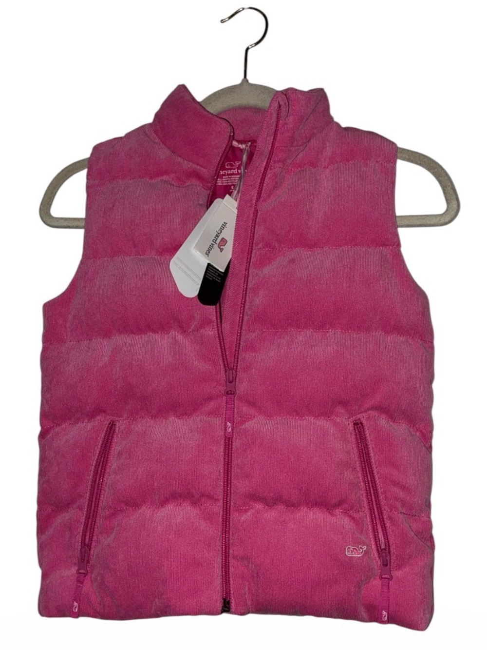 NWT Vineyard Vines Kids Pink - Sweet Taffy Puffer Vest - Corduroy. Sz S